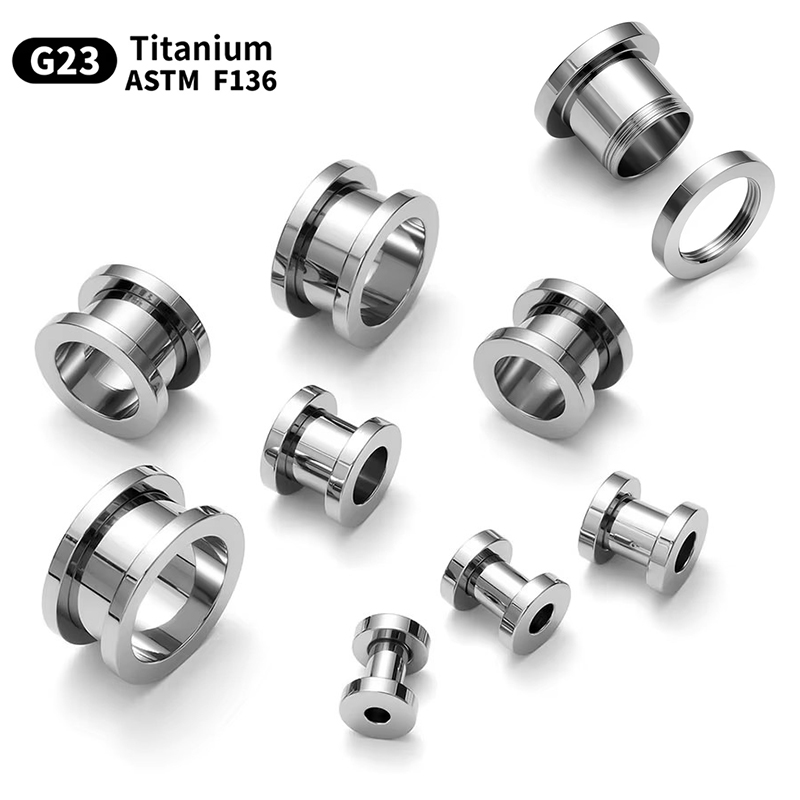 1PC Ear Tunnels Plugs Titanium – Body Jewelry Gauges Bewertung und Preis