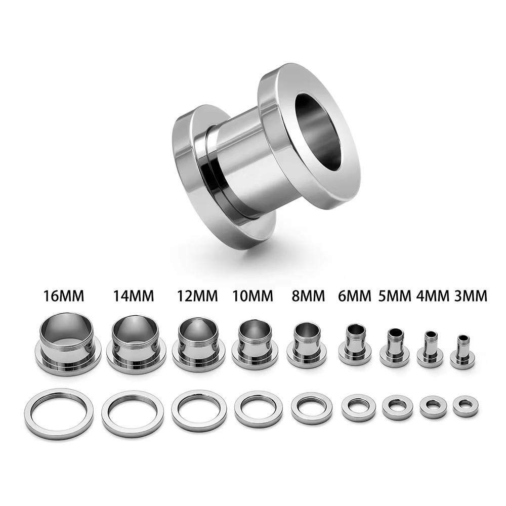 1PC Ear Tunnels Plugs Titanium – Body Jewelry Gauges Bewertung und Preis