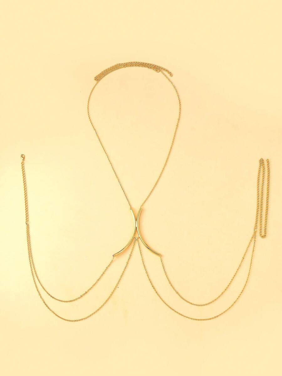 Luxury Gold Body Chain For Wom – Body Jewelry Nipple Chain Bewertung und Preis